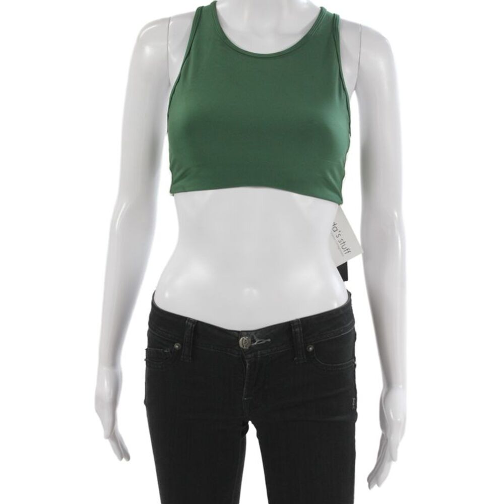 The Upside Women's Scoop Neck Sleeveless Sport Bra Green Size XS